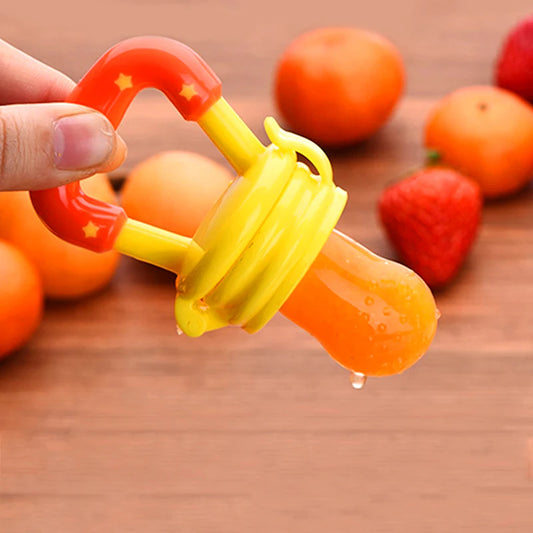 Orange Silicone Baby Fruit Feeder & Food Pacifier – Molar Stick