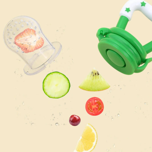 Green Silicone Baby Fruit Feeder & Food Pacifier – Molar Stick