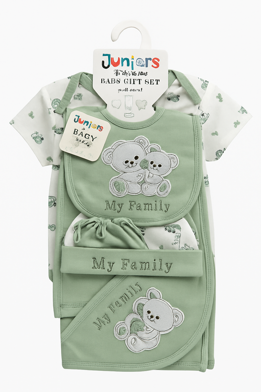 Newborn Baby 7Pcs Gift Set Bear Green - Journey