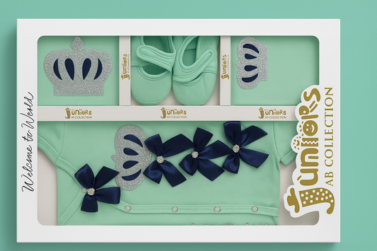 Turkish Style Green Romper Gift Box Starter Set – Premium Imported Quality