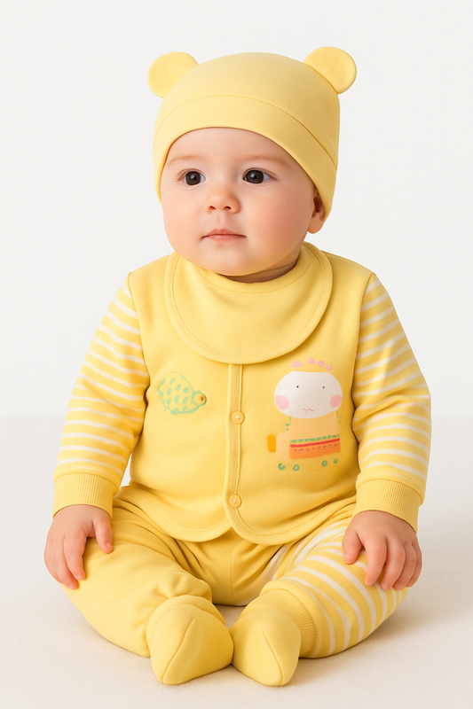 Cute 5 pc Newborn Winter Set – Yellow Bear