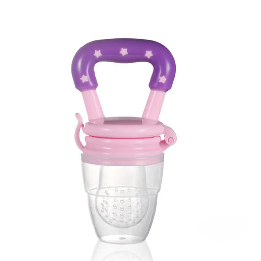Pink Silicone Baby Fruit Feeder & Food Pacifier – Molar Stick