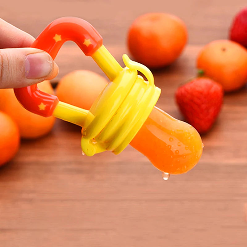 Orange Silicone Baby Fruit Feeder & Food Pacifier – Molar Stick