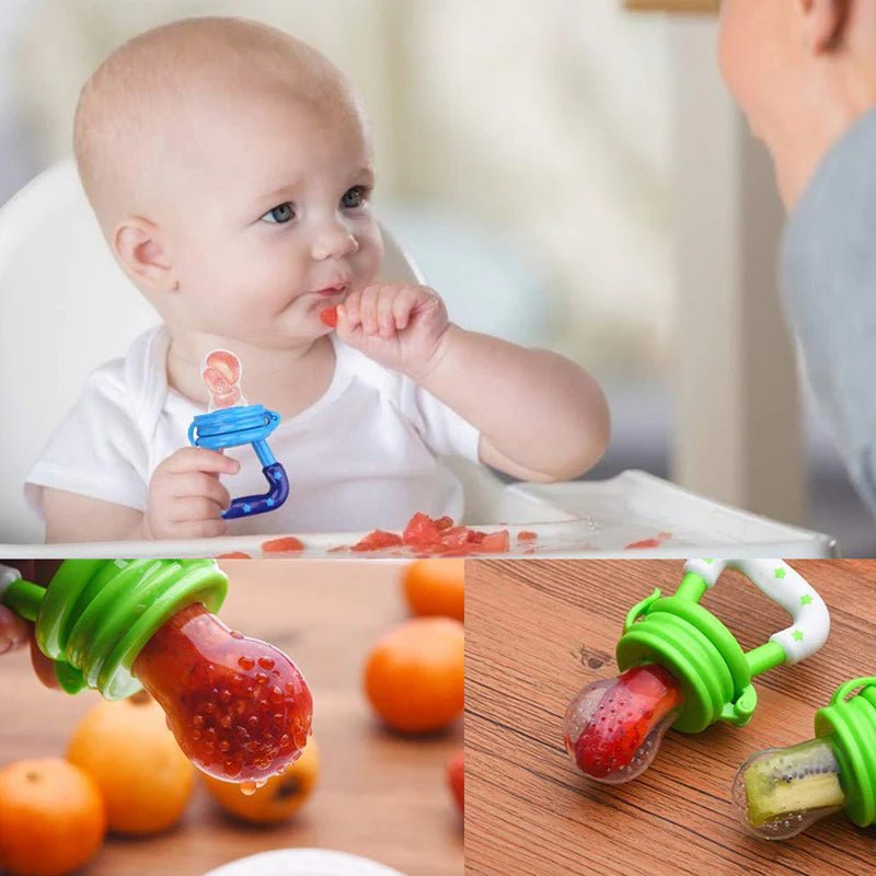 Orange Silicone Baby Fruit Feeder & Food Pacifier – Molar Stick
