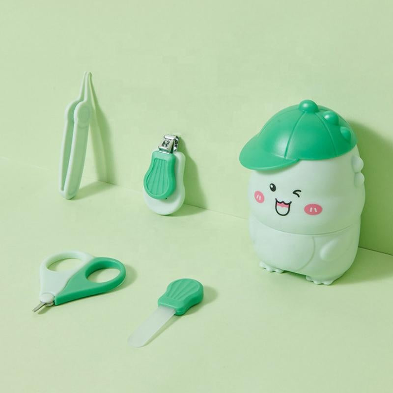 4pcs/set Baby Nail Cutter set Dinosaur Shape Baby Healthcare Set Baby Nail Clipper set
