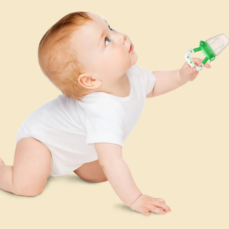 Green Silicone Baby Fruit Feeder & Food Pacifier – Molar Stick