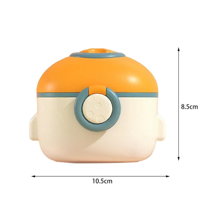 ILSMYSUTRA Milk Formula Dispenser for Travel Airtight Lid with Spoons for Travel Outside Orange Small
