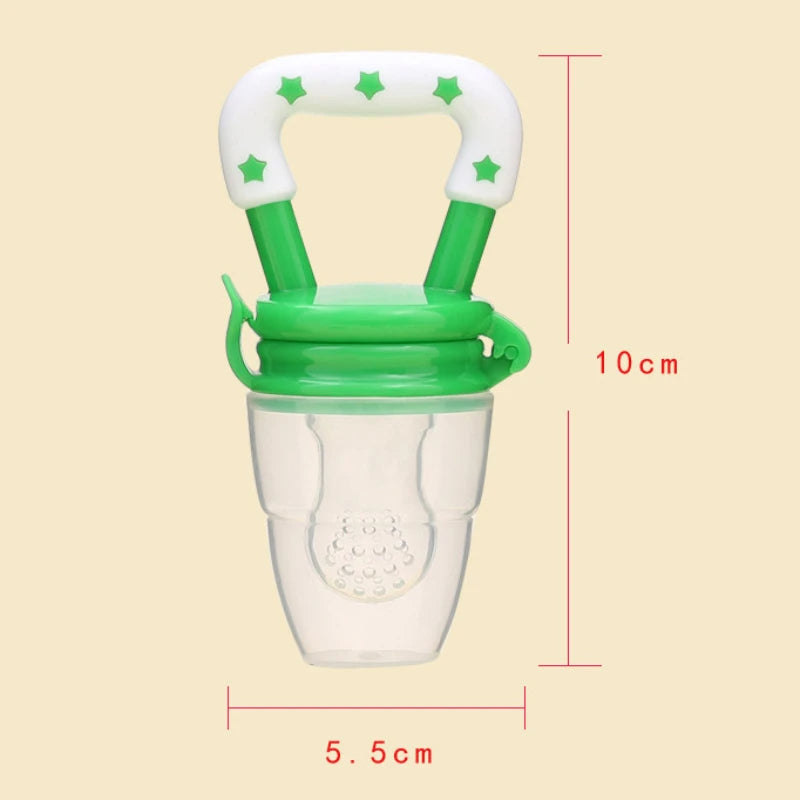Green Silicone Baby Fruit Feeder & Food Pacifier – Molar Stick