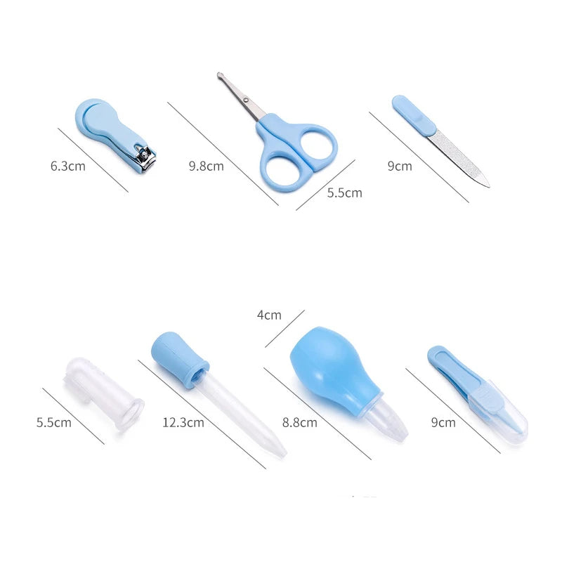 17Pcs Set Care Kit Newborn Nail Hair Thermometer Grooming Brush Clipper Scissor Multifunction Kid Toiletries Kits Baby Care