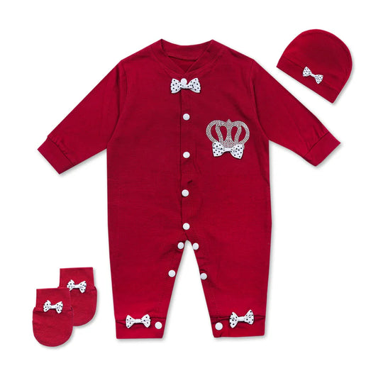 Baby Gift Set Pack Of 3 Crown Maroon - Sunshine