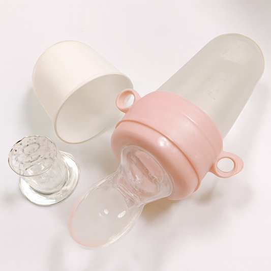 Pink Silicone Baby Feeder
