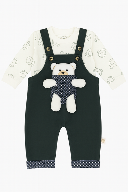 Blue Bear Romper – Soft Cotton for Babies (0–9 Months)