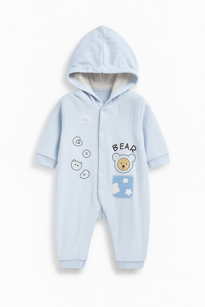 Newborn Boys Full Sleeves Romper - Sky Blue