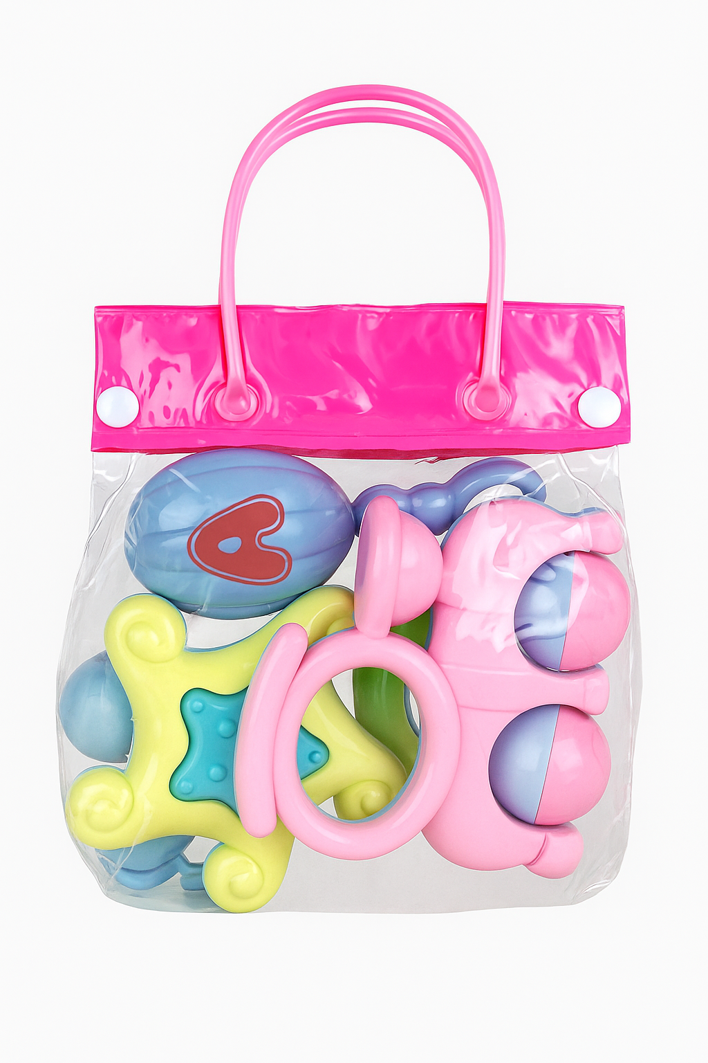 5 Pcs Colorful Baby Rattle Set –  Safe for Newborns