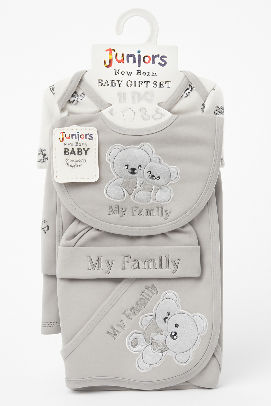 Newborn Baby 7Pcs Gift Set Bear  Grey - Journey