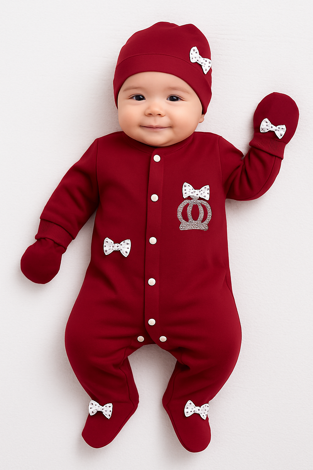 Baby Gift Set Pack Of 3 Crown Maroon - Sunshine