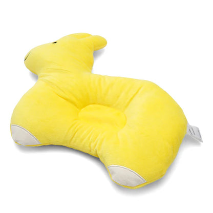 Yellow Duck-Shaped Baby Pillow for Comfortable Head Support