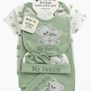 Newborn Baby 7Pcs Gift Set Bear Green - Journey