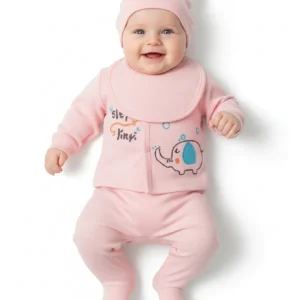 Newborn 5-Piece Baby Pink Clothing Set